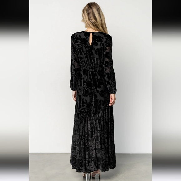 NWOT Baltic Born Black Vienna Velvet Maxi Dress Size Small - Picture 3 of 9
